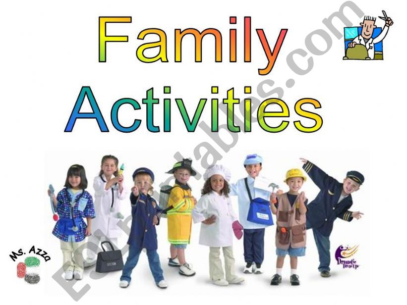 Family Activities / jobs  powerpoint