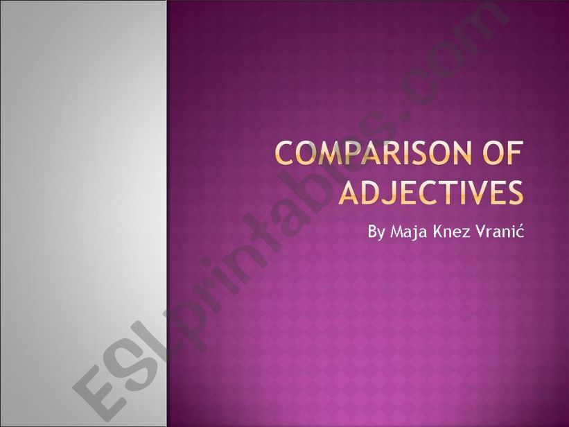 comparison of adjectives powerpoint