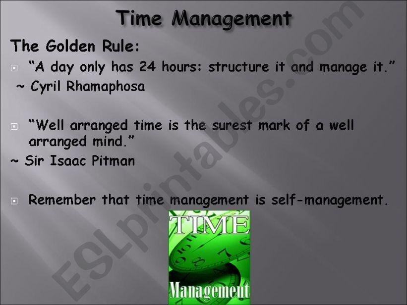 Time Management powerpoint