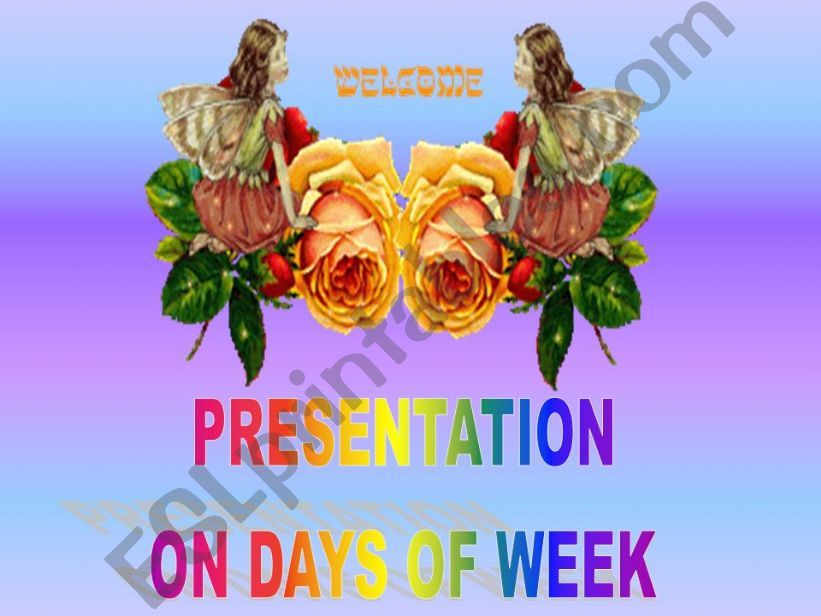 DAYS OF THE WEEK powerpoint
