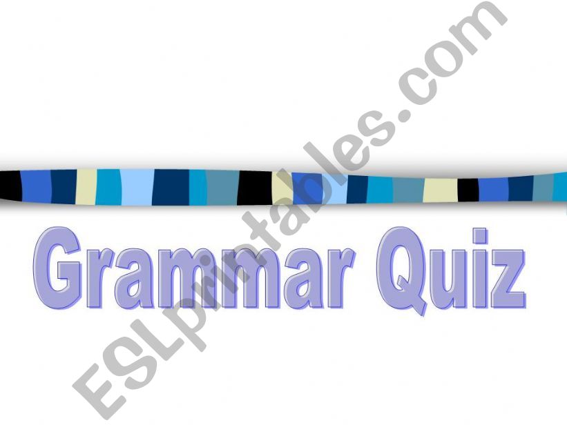 Grammar Quiz powerpoint