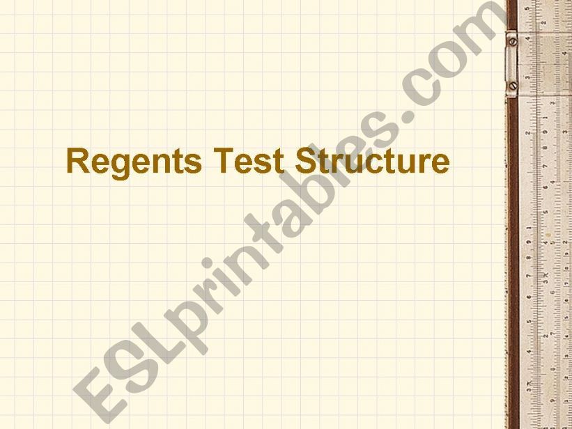 NYS English Regents Test Structure