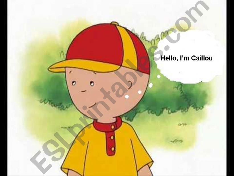 Poor Caillou is ill.Let´s give him some advice.