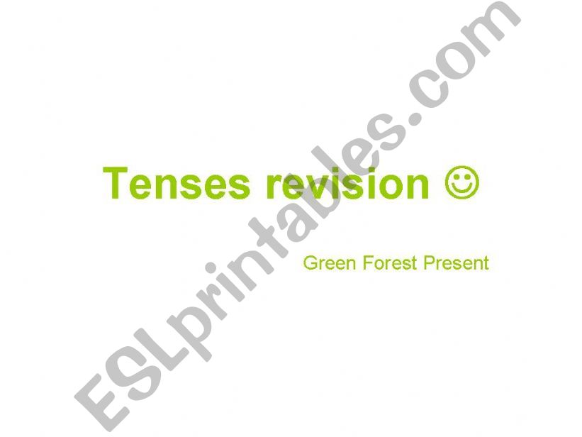 tenses revision table (Presen and Past Tenses)