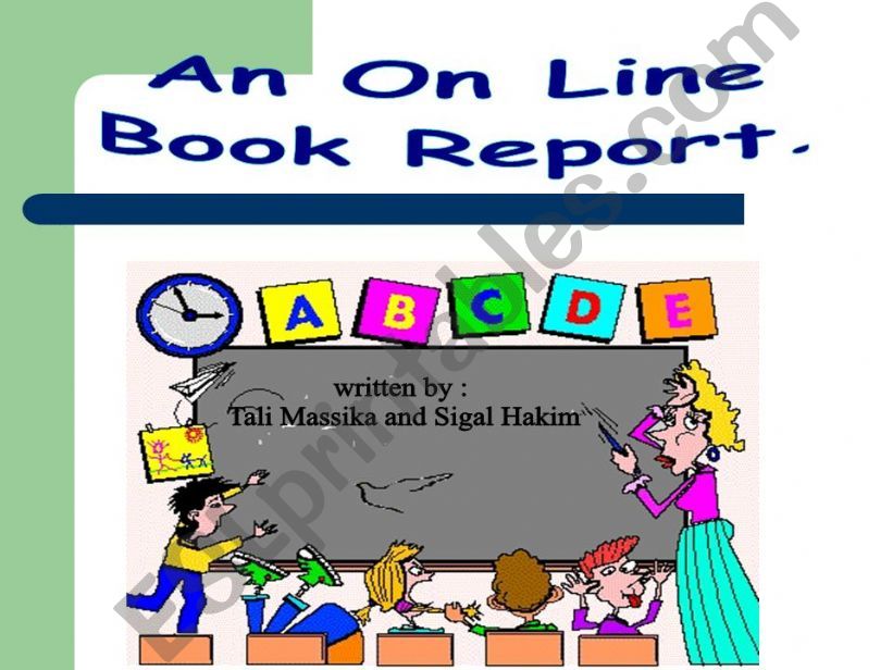 An On line Book Report powerpoint