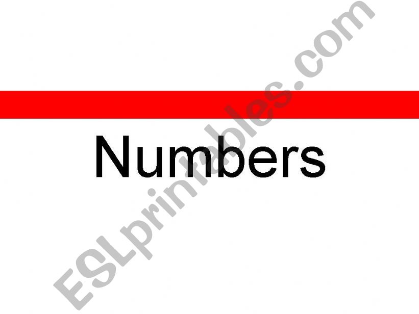 Cardinal Number powerpoint