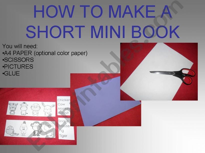 How to make a mini book powerpoint