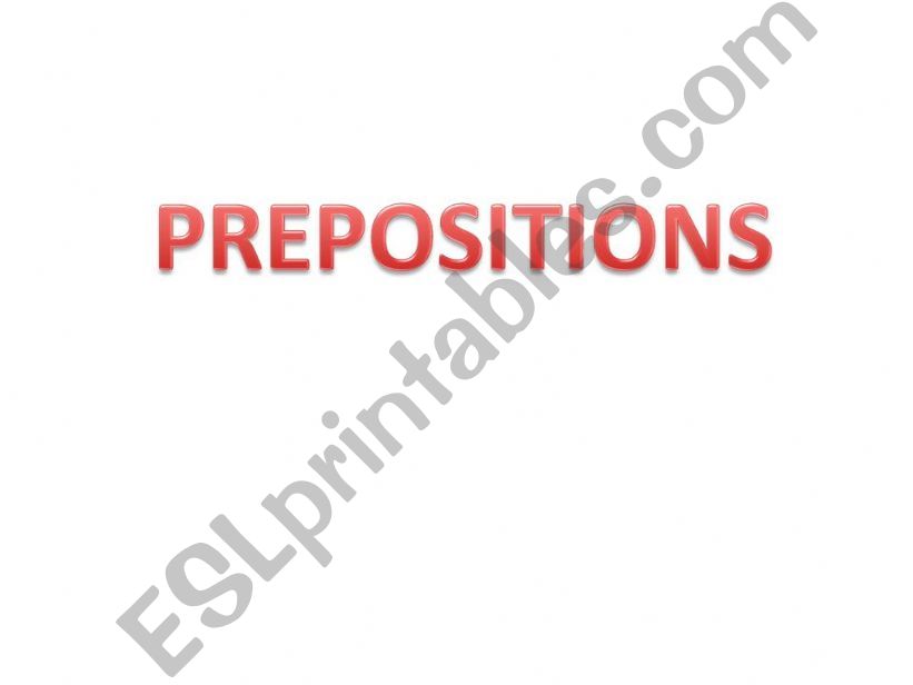 Prepositions of place powerpoint