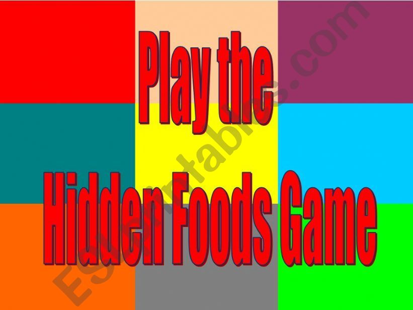 hidden food game  powerpoint