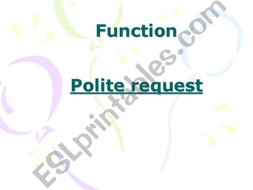 Polite request powerpoint