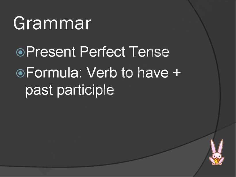 Eyes Shut Game (Present Perfect Tense)