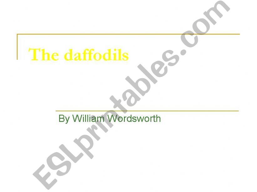DAFFODILS powerpoint