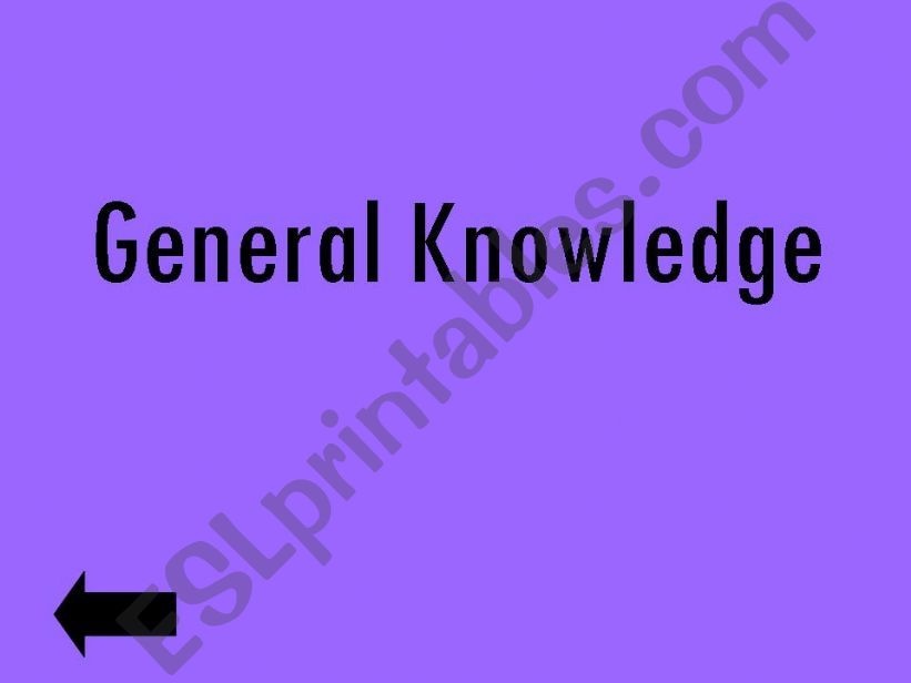 General Knowledge Quiz powerpoint