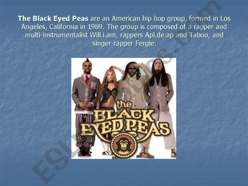 THE BLACK EYED PEAS powerpoint