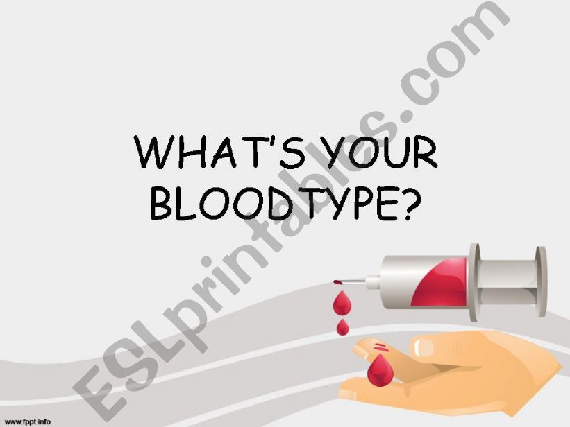 Whas Your Bloodtype powerpoint