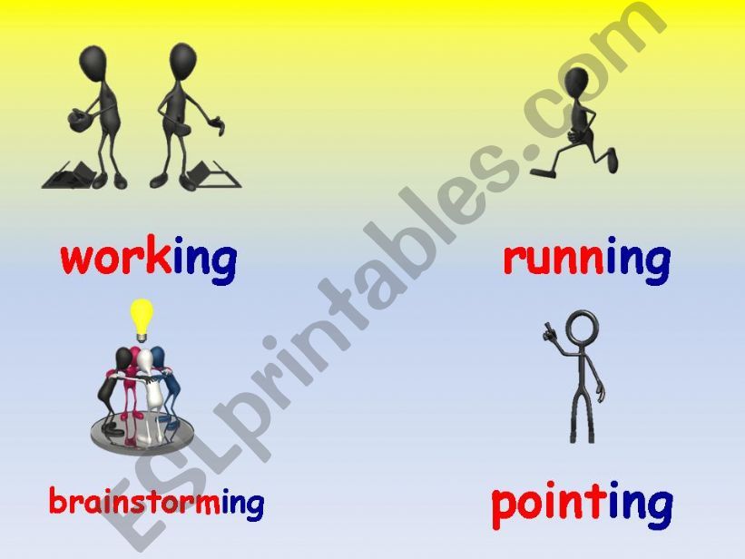 VERBS (-ing form) 1/2       (ALL ANIMATED PICTURES)