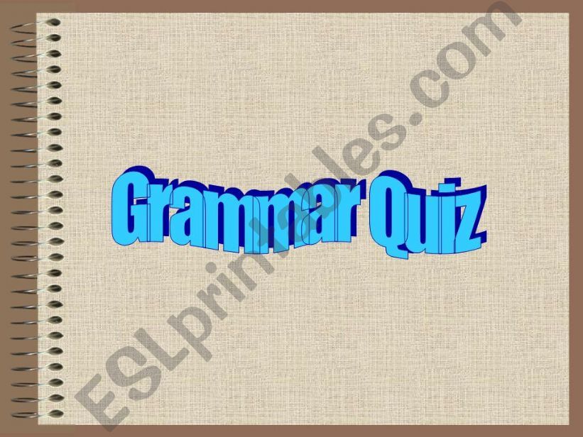 Grammar Quiz powerpoint