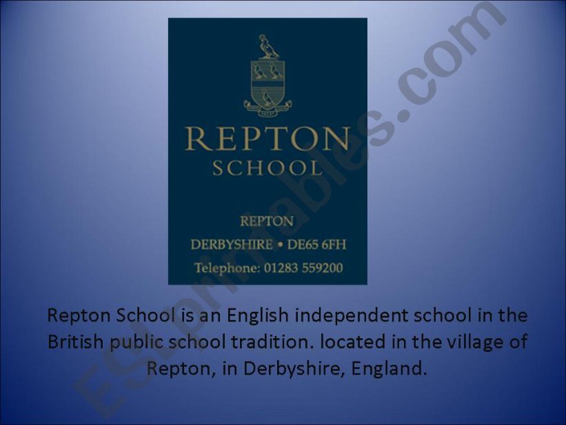 Repton School powerpoint