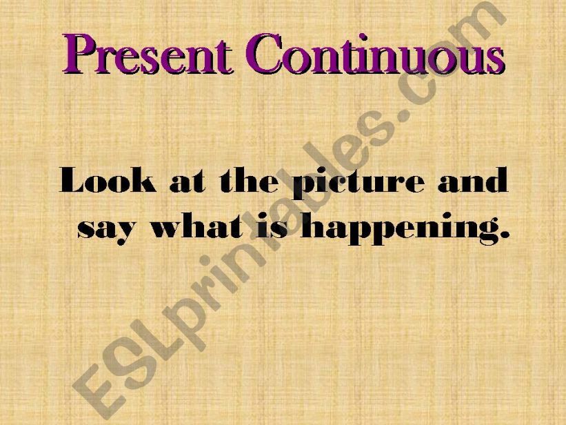 Present Continuous. Animated. powerpoint