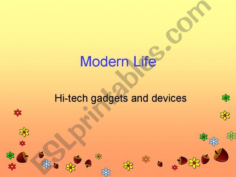 Hi-tech gadgets powerpoint