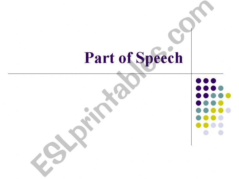 Part of speech powerpoint