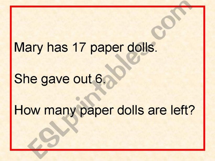 Math  word problems   powerpoint