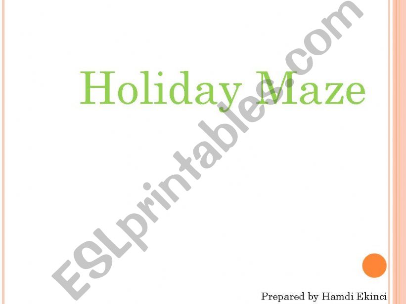 holiday maze group game powerpoint