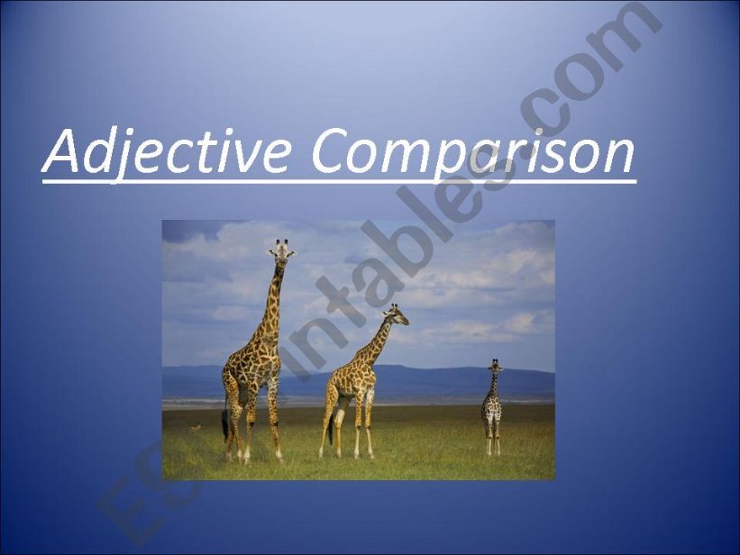 Adjective Comparison powerpoint