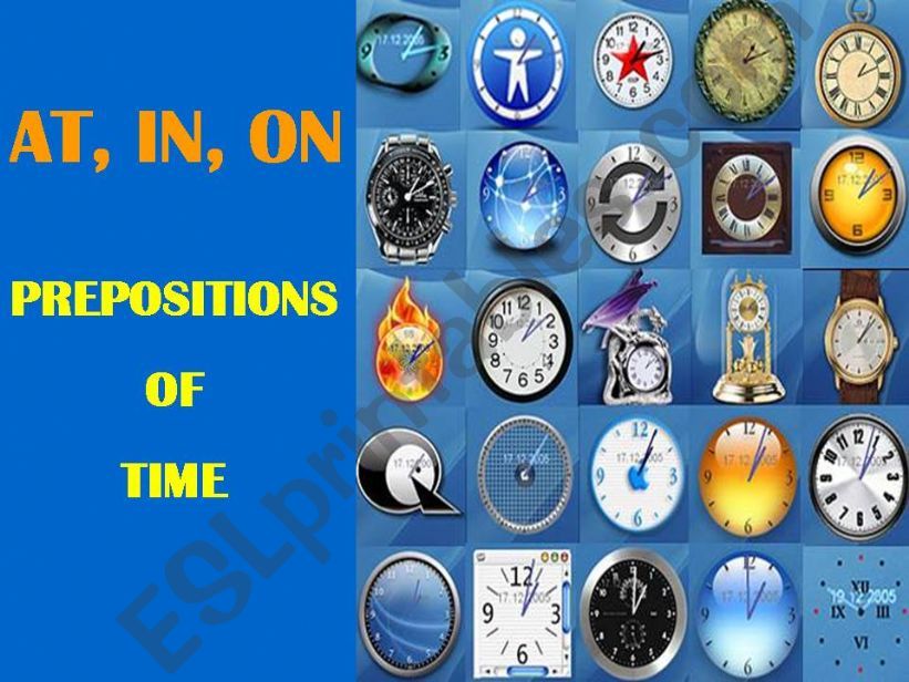 PREPOSITIONS OF TIME powerpoint