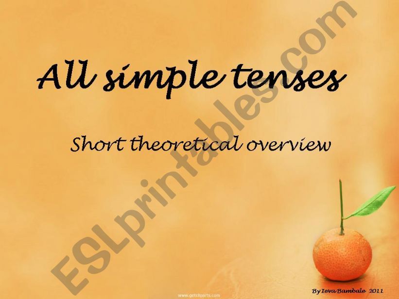 All simple tenses powerpoint