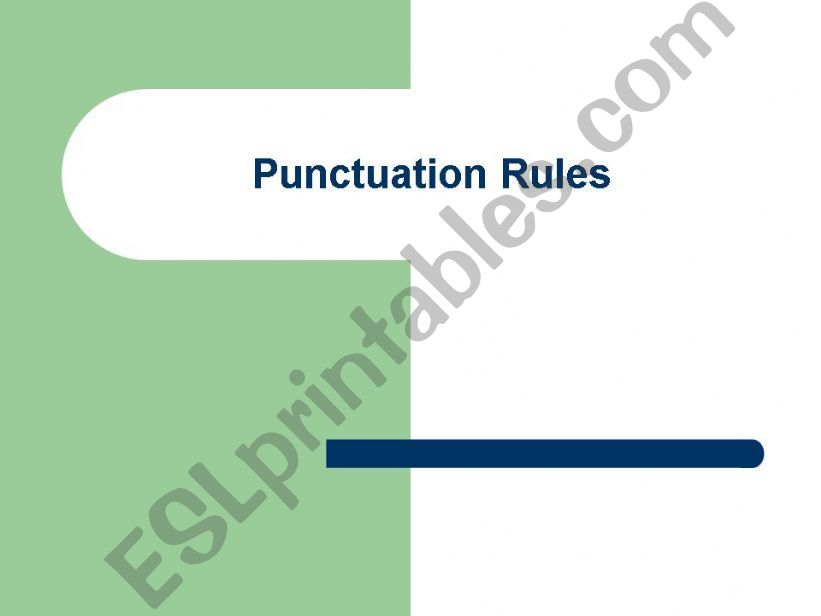 Puntuation Rules powerpoint