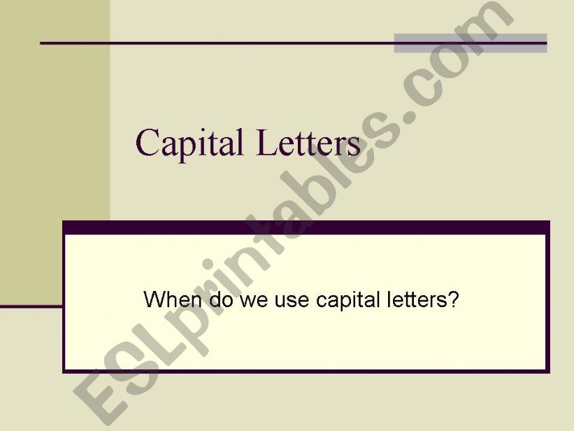 Capital Letters powerpoint