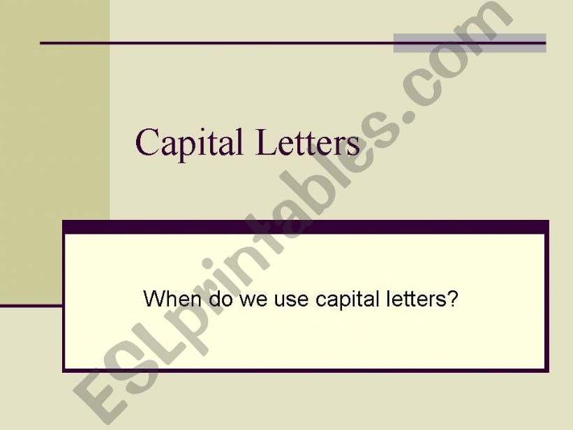 Capital Letters powerpoint