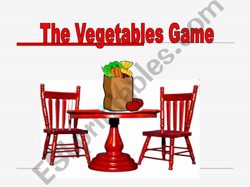 The Vegetables Game powerpoint