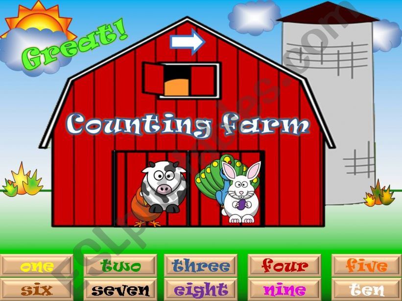 Counting farm 1/2 powerpoint