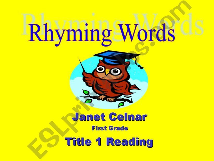 Rhyming  words powerpoint