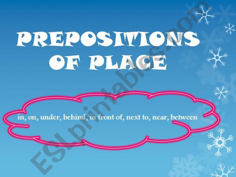 Prepositions of Place powerpoint