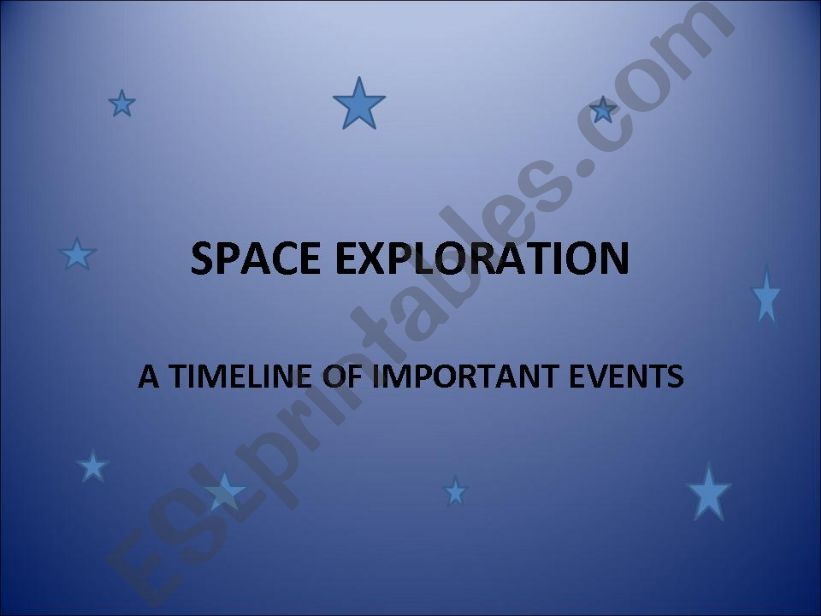 space exploration - a timeline