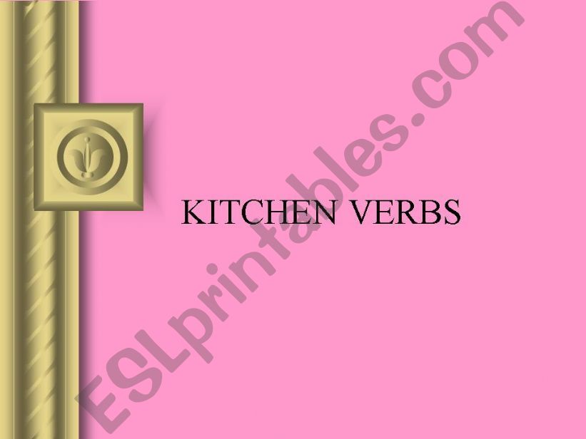 kitchen verbs powerpoint