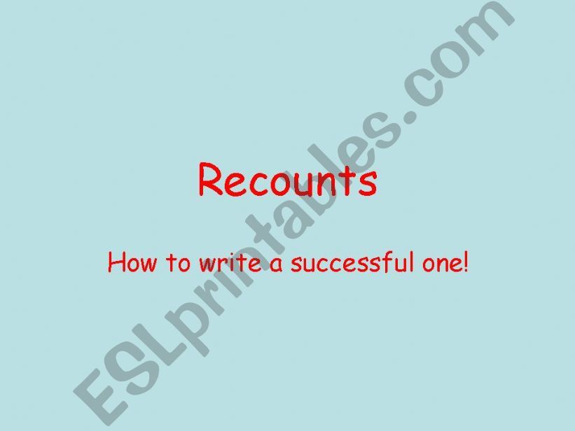 recounts  powerpoint