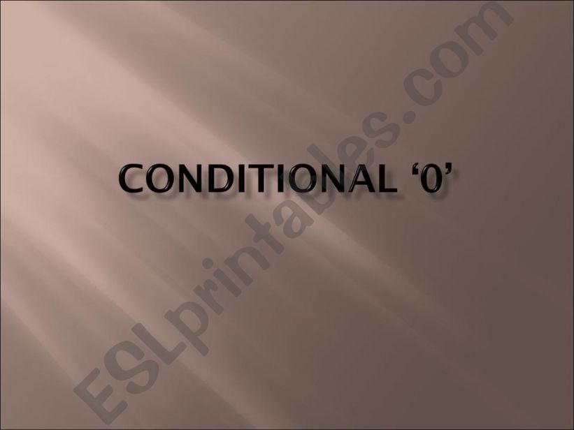 Conditional type 0 powerpoint