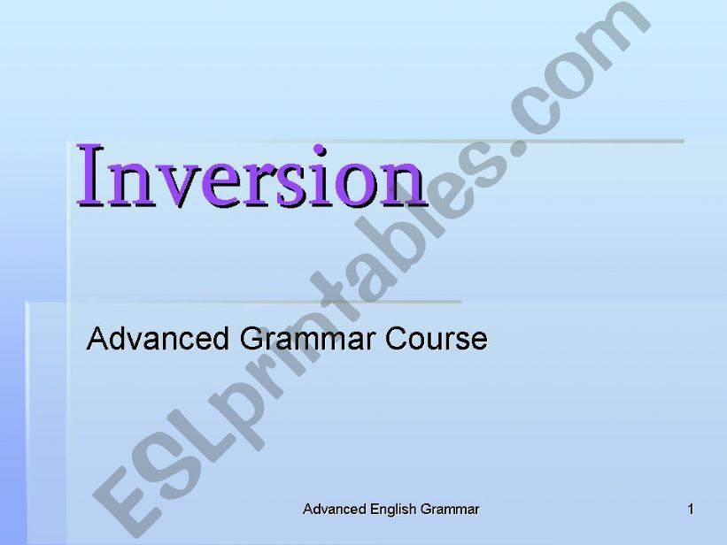 Inversion powerpoint