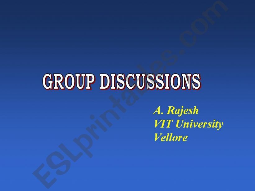 Group Discussions powerpoint