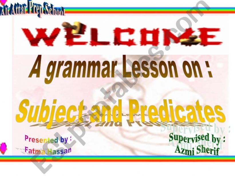 subject and predicate powerpoint