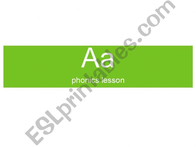 phonics - vowel A powerpoint