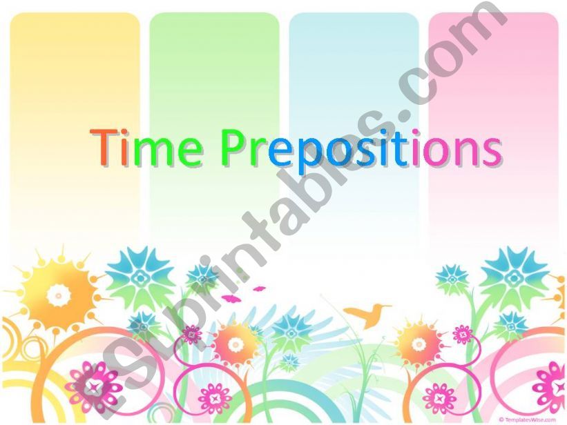 Time Prepositions powerpoint