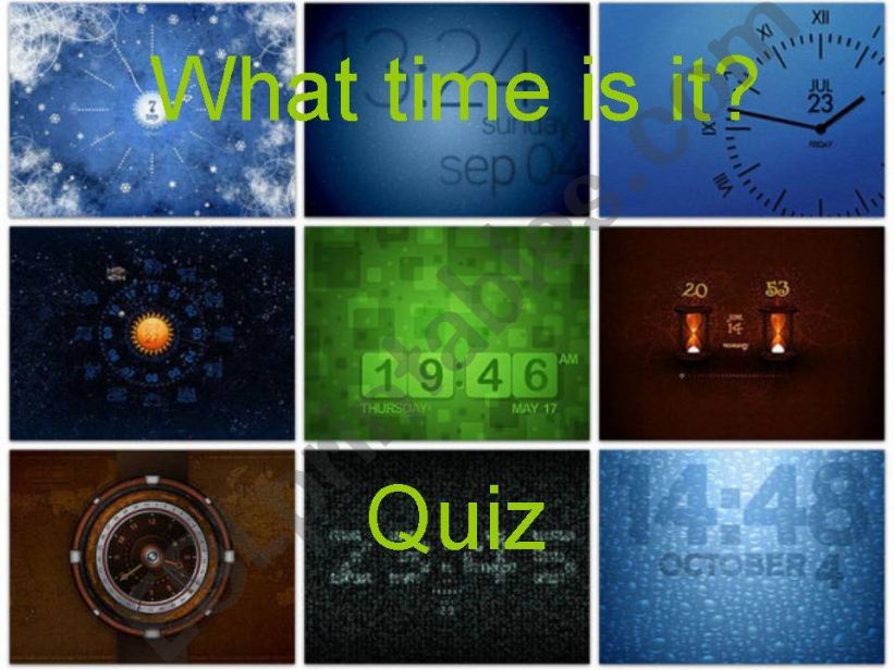 What time is it ? - Quiz powerpoint