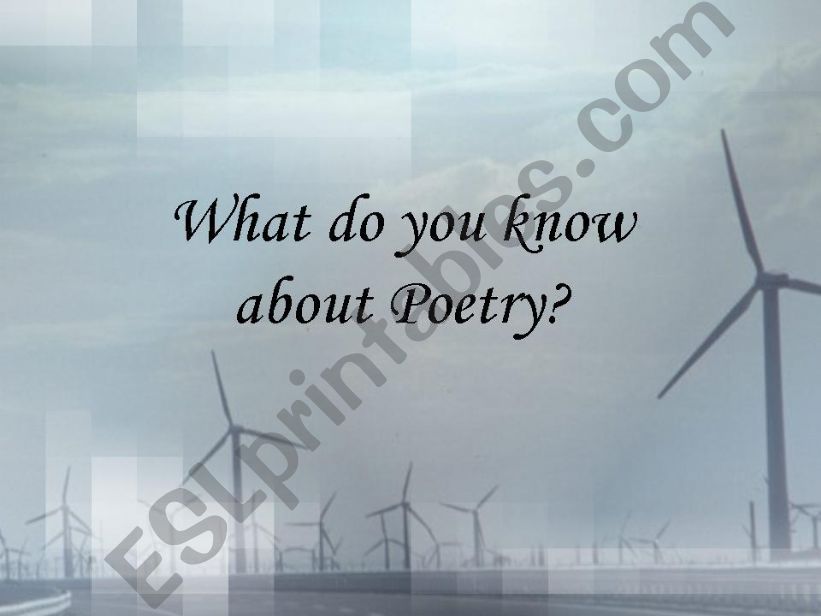 Poetry  powerpoint