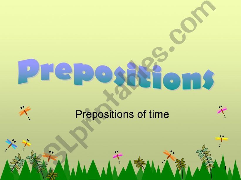 prepositions of time powerpoint