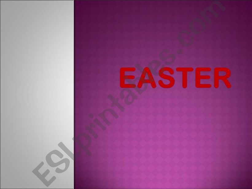 EASTER ACTIVITY powerpoint